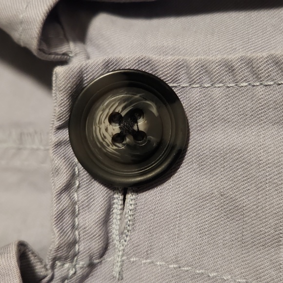 CAbi Jacket Womens Small Tanner Linen Button Front Trench Coat Lavender S - Picture 4 of 7